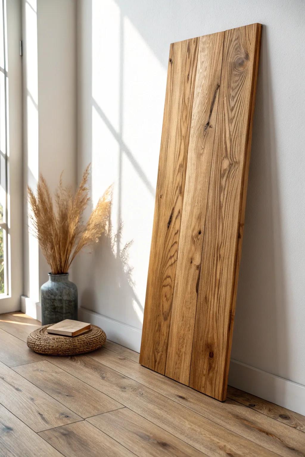 Cabin‑grade hardwood knots and rich grain—cozy farmhouse character made for mobile homes.