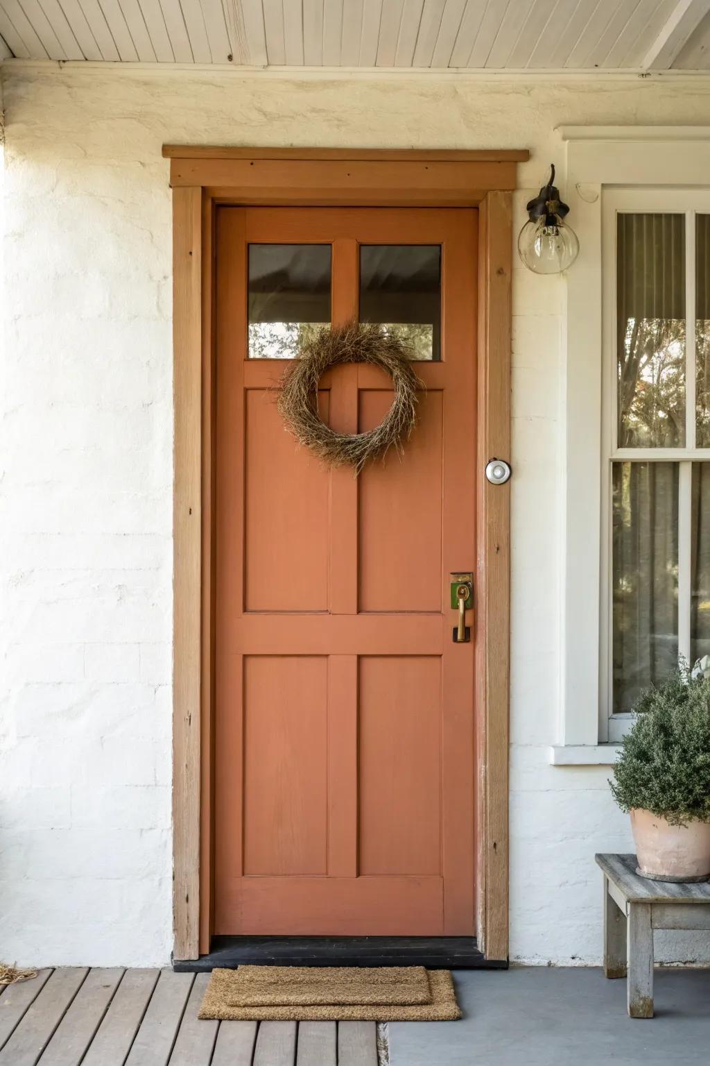 Paint the screen door to match your front door for a seamless, coordinated entry look.