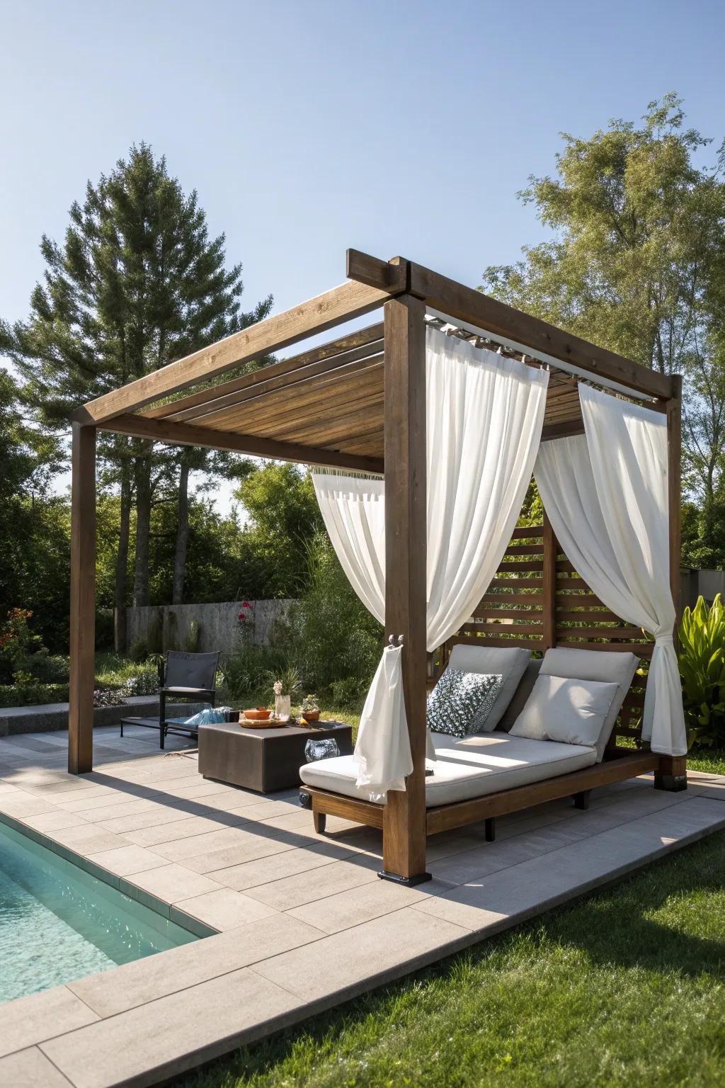 Transform your old pool frame into the ultimate backyard retreat—perfect for relaxing under the sun!