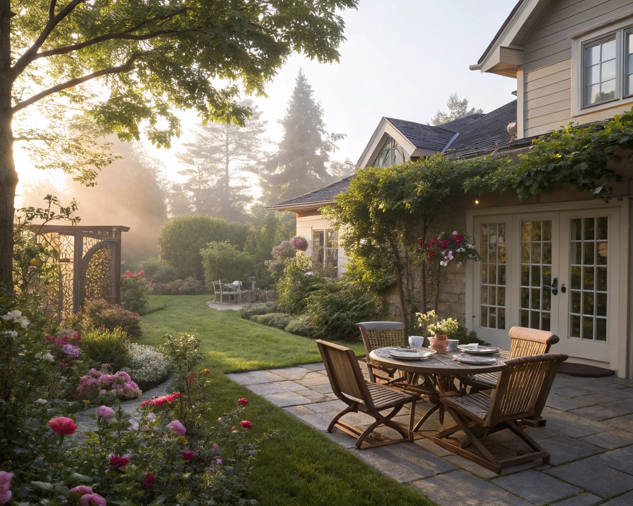 Morning gardens capitalize on the gentle energy of dawn, offering a refreshing start to the day.