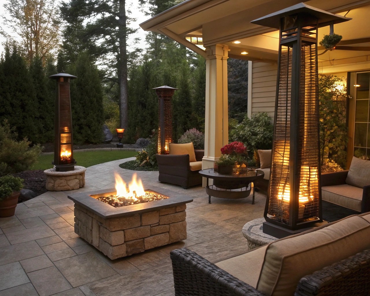 Residential heating and cooling solutions to extend patio usability through various climates.