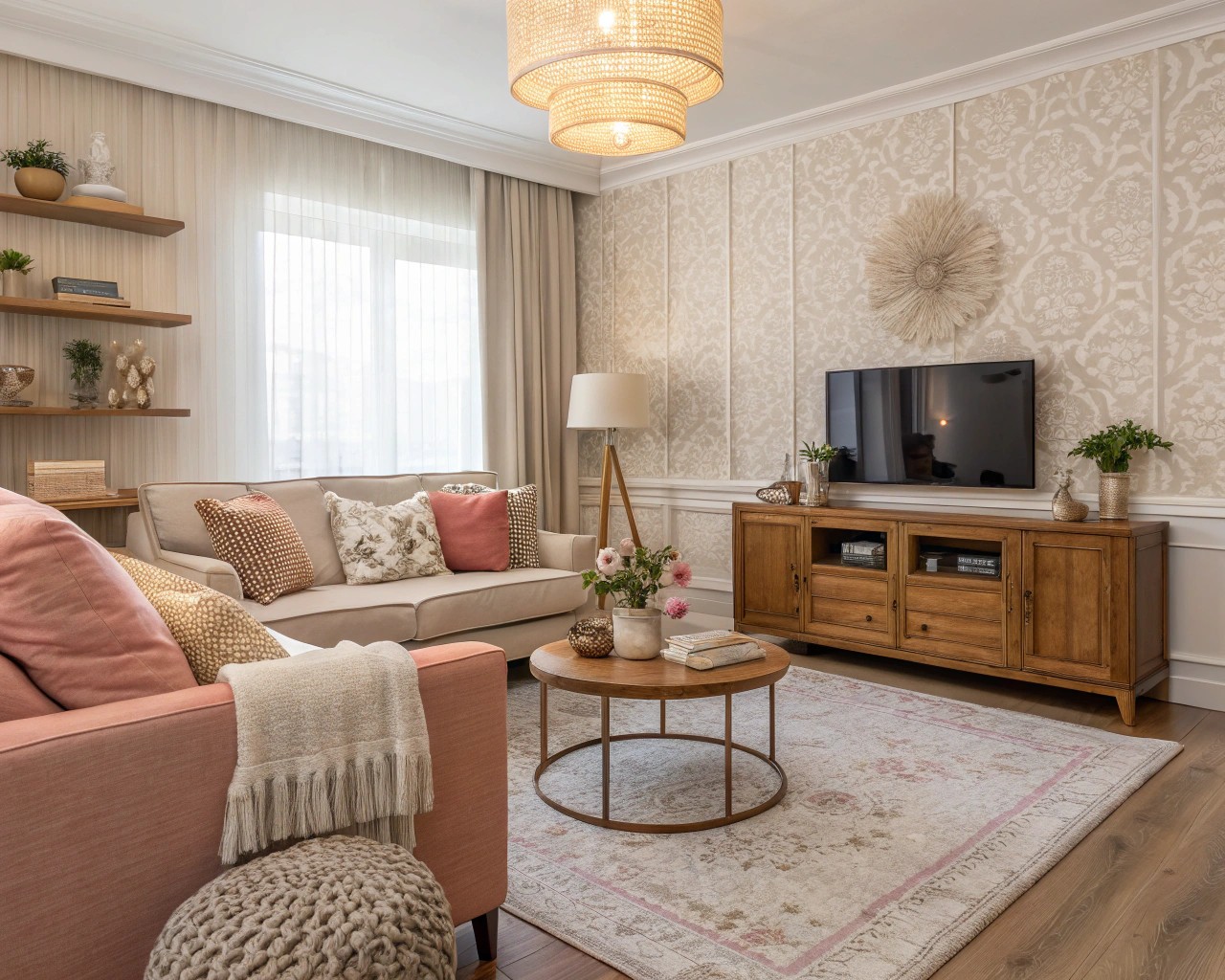 Strategically varied shades and textures add depth and focus.