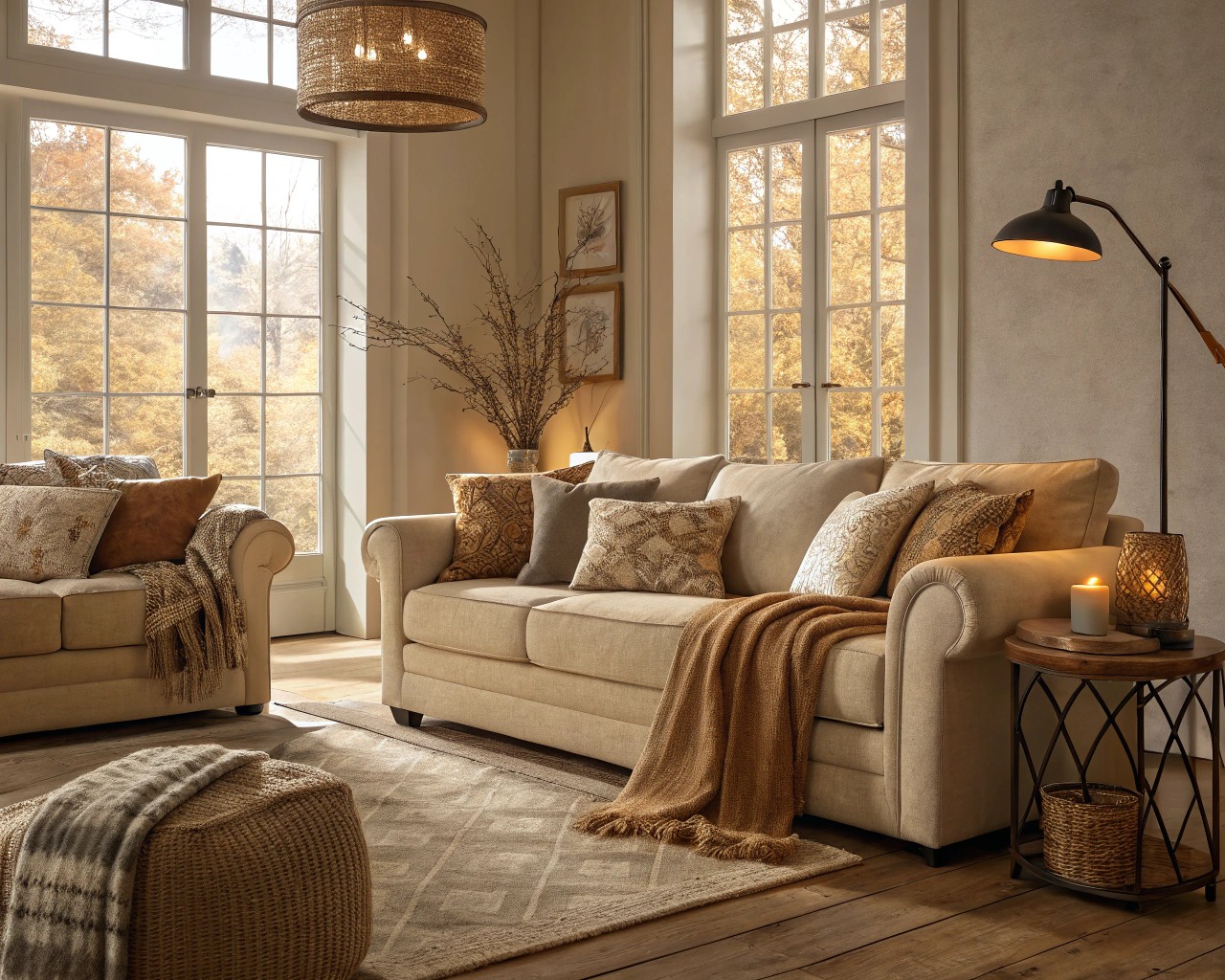 Warm neutrals harmonize beautifully with natural materials, adding depth to home spaces.