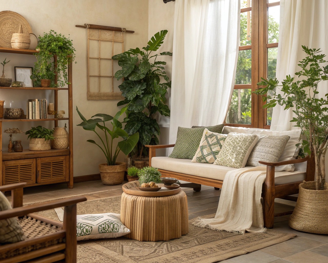 Deliberately layered textures create a dynamic and inviting interior environment.