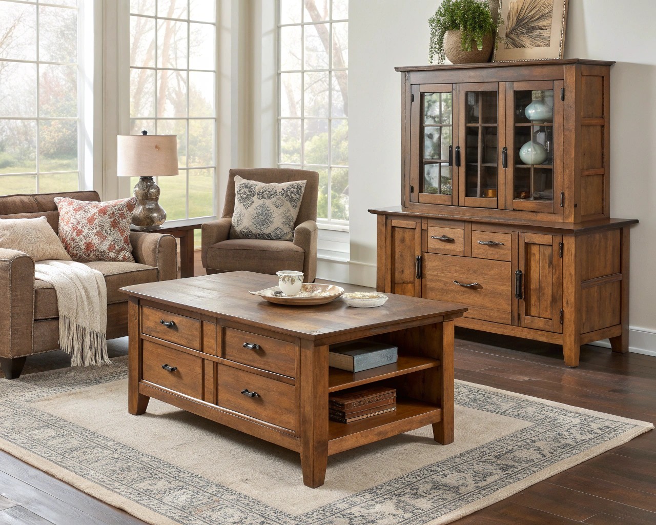 Various wood finishes highlighting contrasting textures and styles