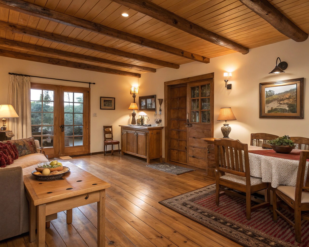 Wooden elements add warmth and depth, forming the foundation of a tactile design.