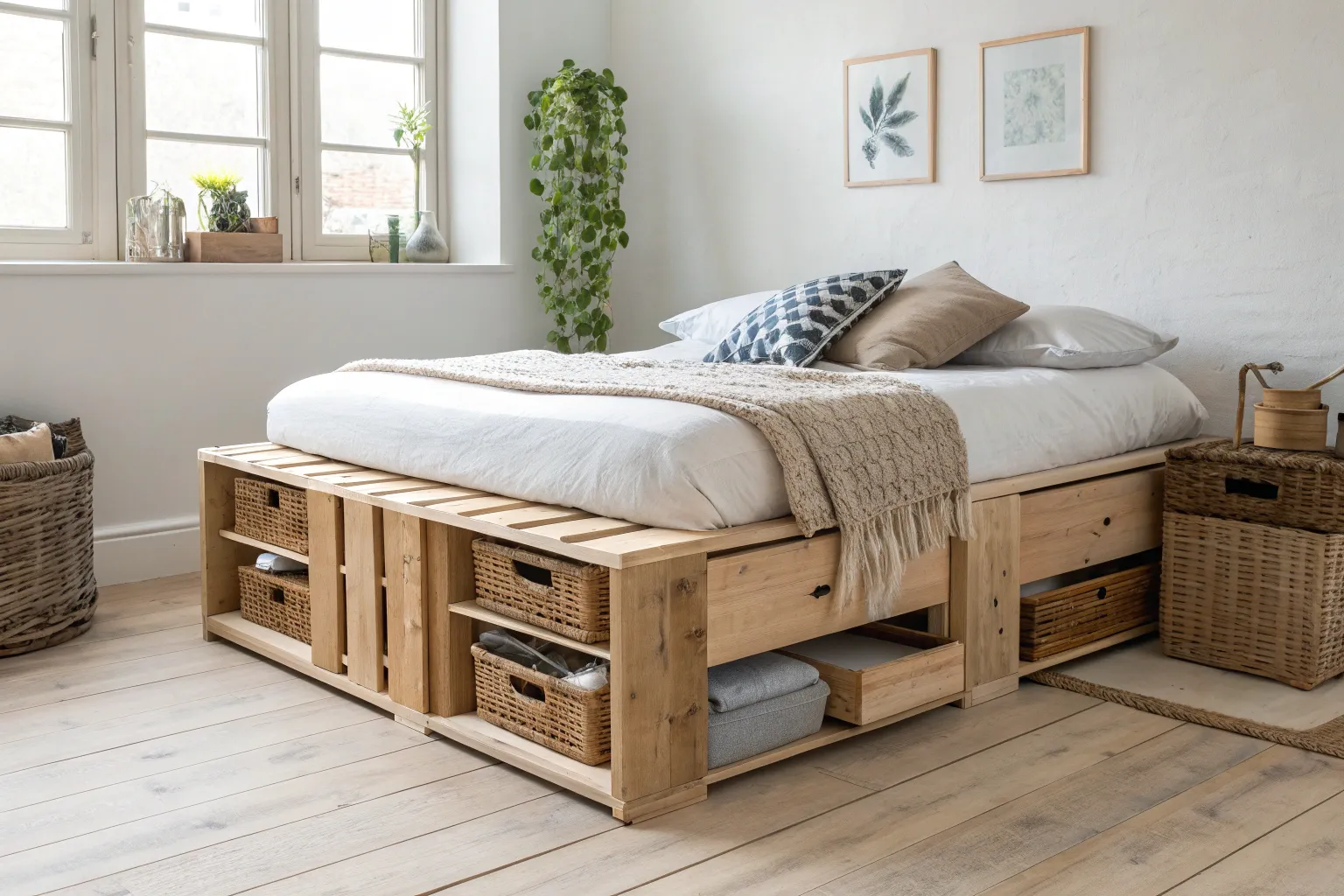 11+ Ideas prácticas de base para cama de madera