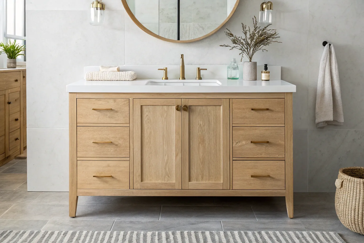 20+ Stylish Bathrooms With Oak Cabinets Ideas to Copy