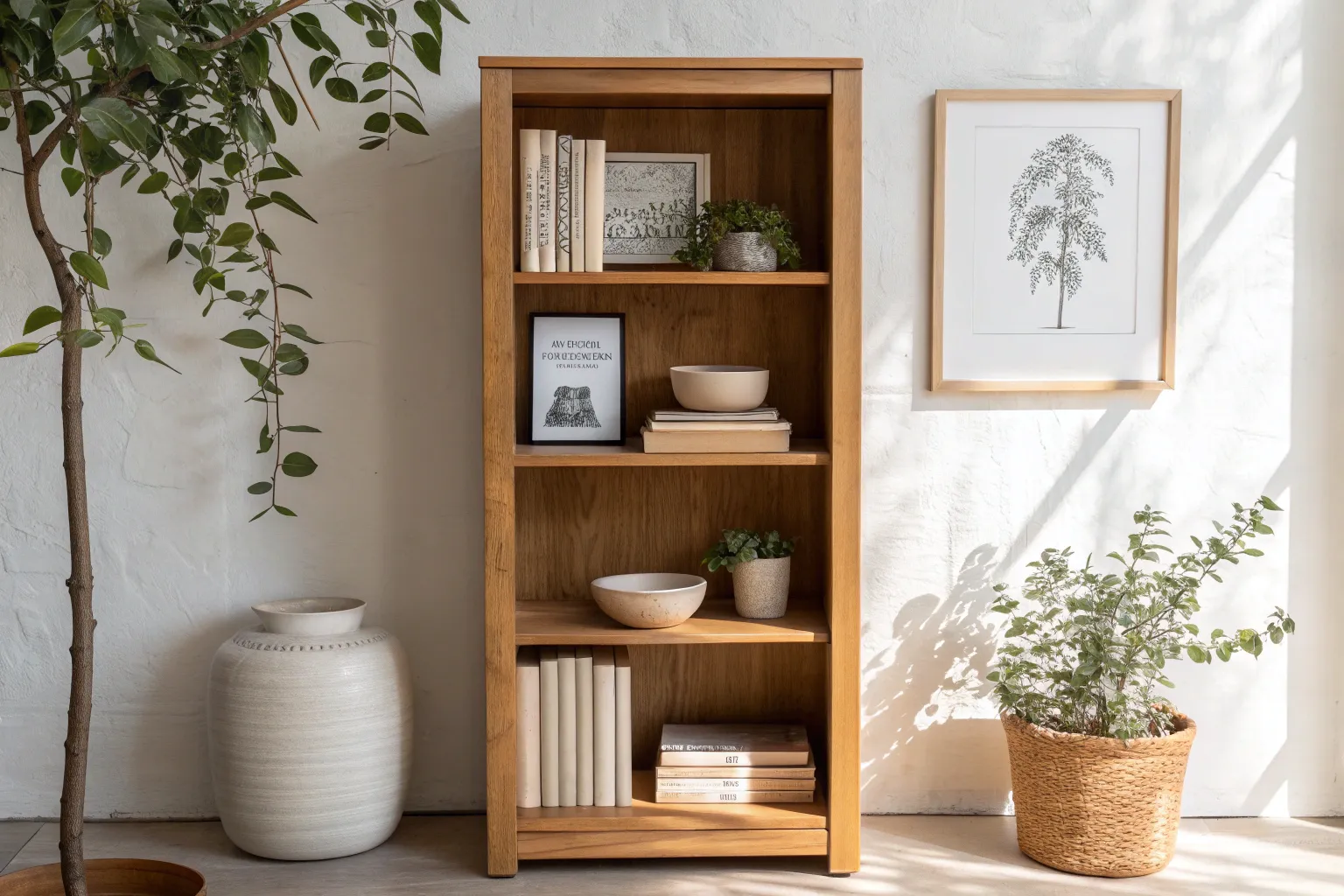 20+ Stylish Bookcase Display Ideas for a Warm Wooden Home