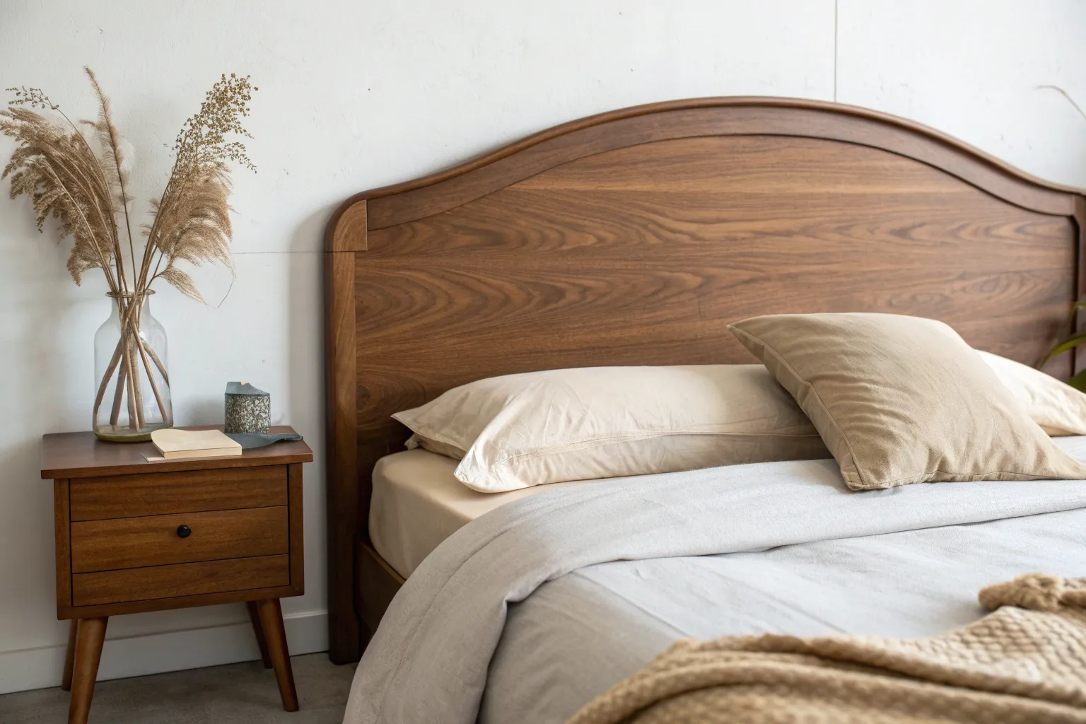 16+ Warm Brown Headboard Bedroom Ideas with Wood Accents