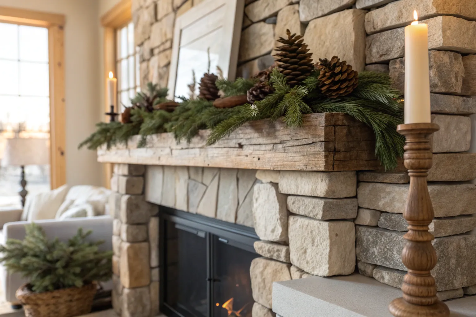 13+ Cozy Cabin Mantel Decor Ideas for a Rustic Living Room