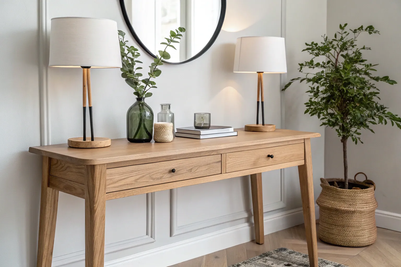 12+ Stylish Console Table Decor with Mirror Ideas