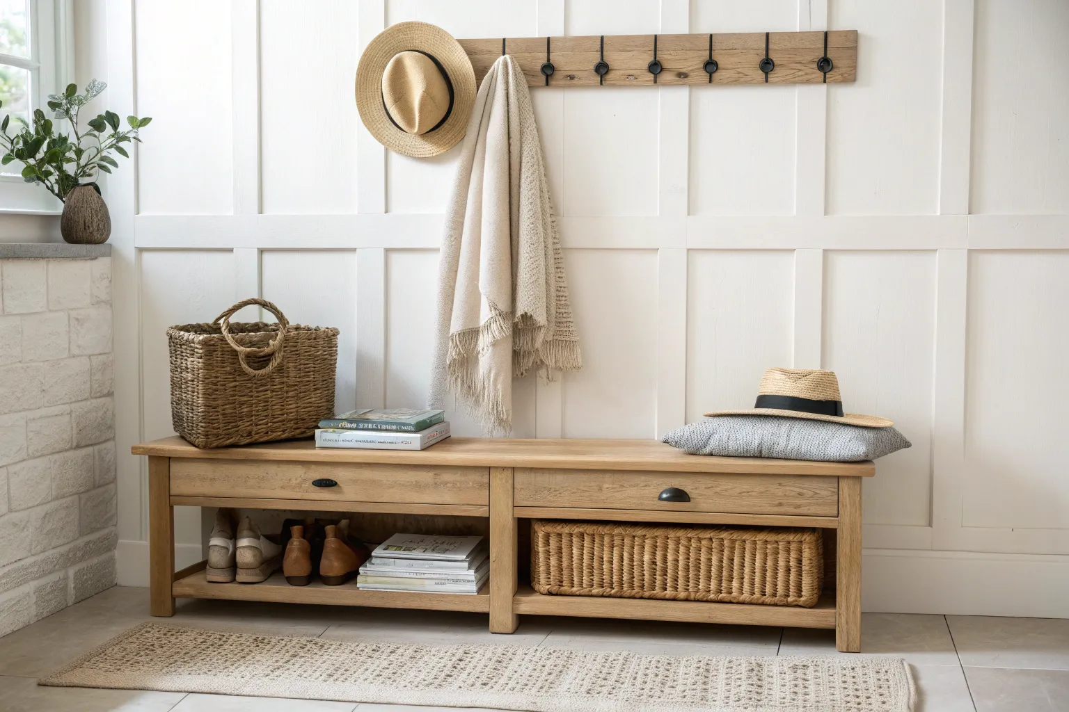 9+ Stylish Entryway Ideas with a Bench for a Warm Welcome