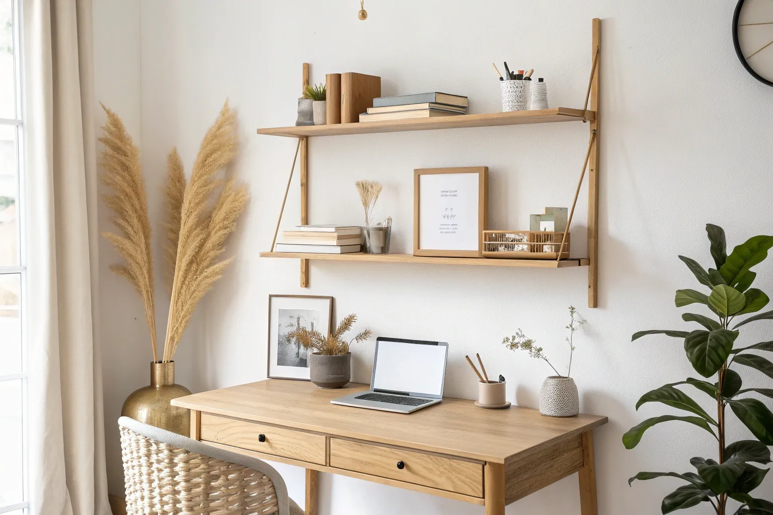 17+ Smart Floating Shelves in Office Ideas