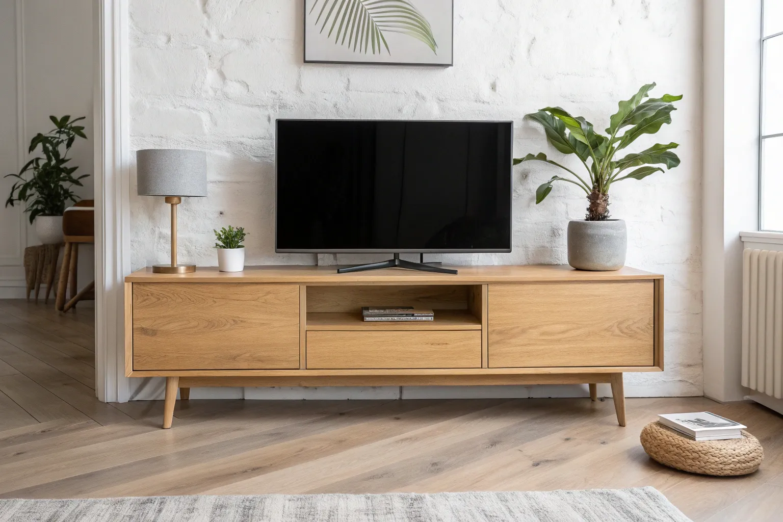 8+ Sleek Floating TV Stand Ideas for a Warm Wood Look