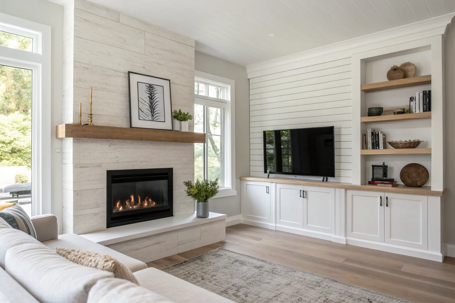 14+ Cozy Gas Fireplace Remodel Ideas with Wood Accents