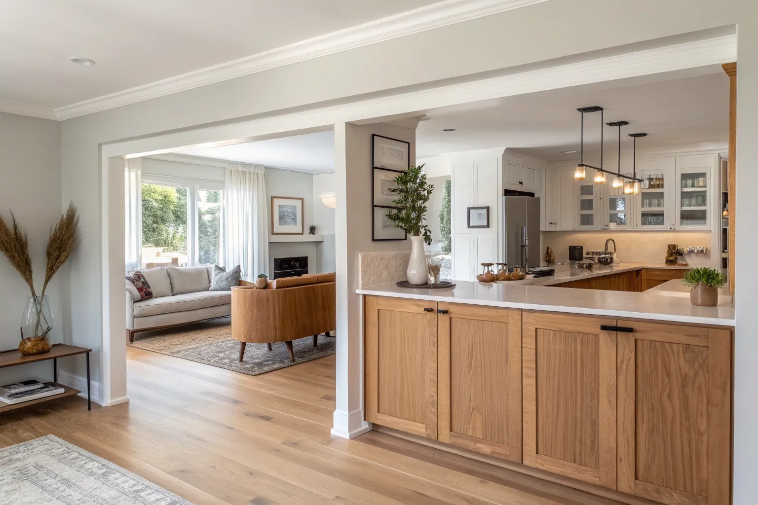 8+ Stylish Half Wall Ideas Between Kitchen and Living Room