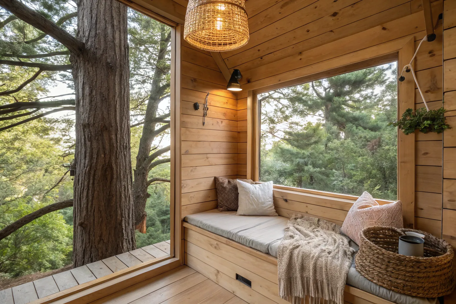 9+ Cozy Inside Treehouse Ideas for a Woodsy Hideaway
