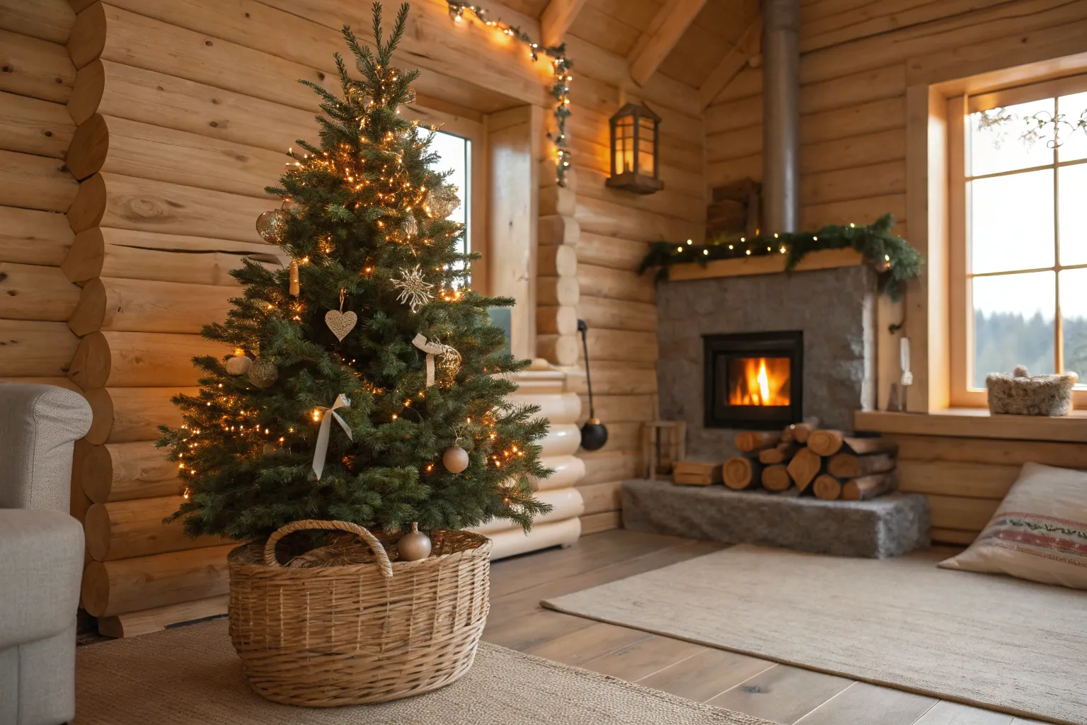 9+ Cozy Log Cabin Christmas Decor Ideas