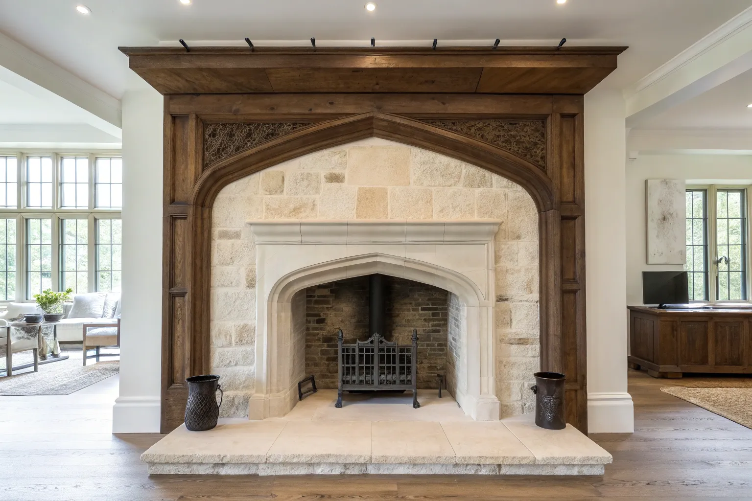 14+ Modern Tudor Interior Design Ideas with Warm Wood Details