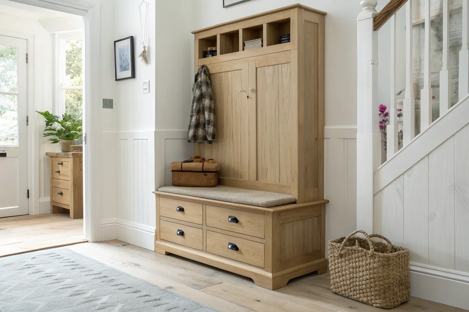 10+ Smart Narrow Hallway Storage Ideas in Wood