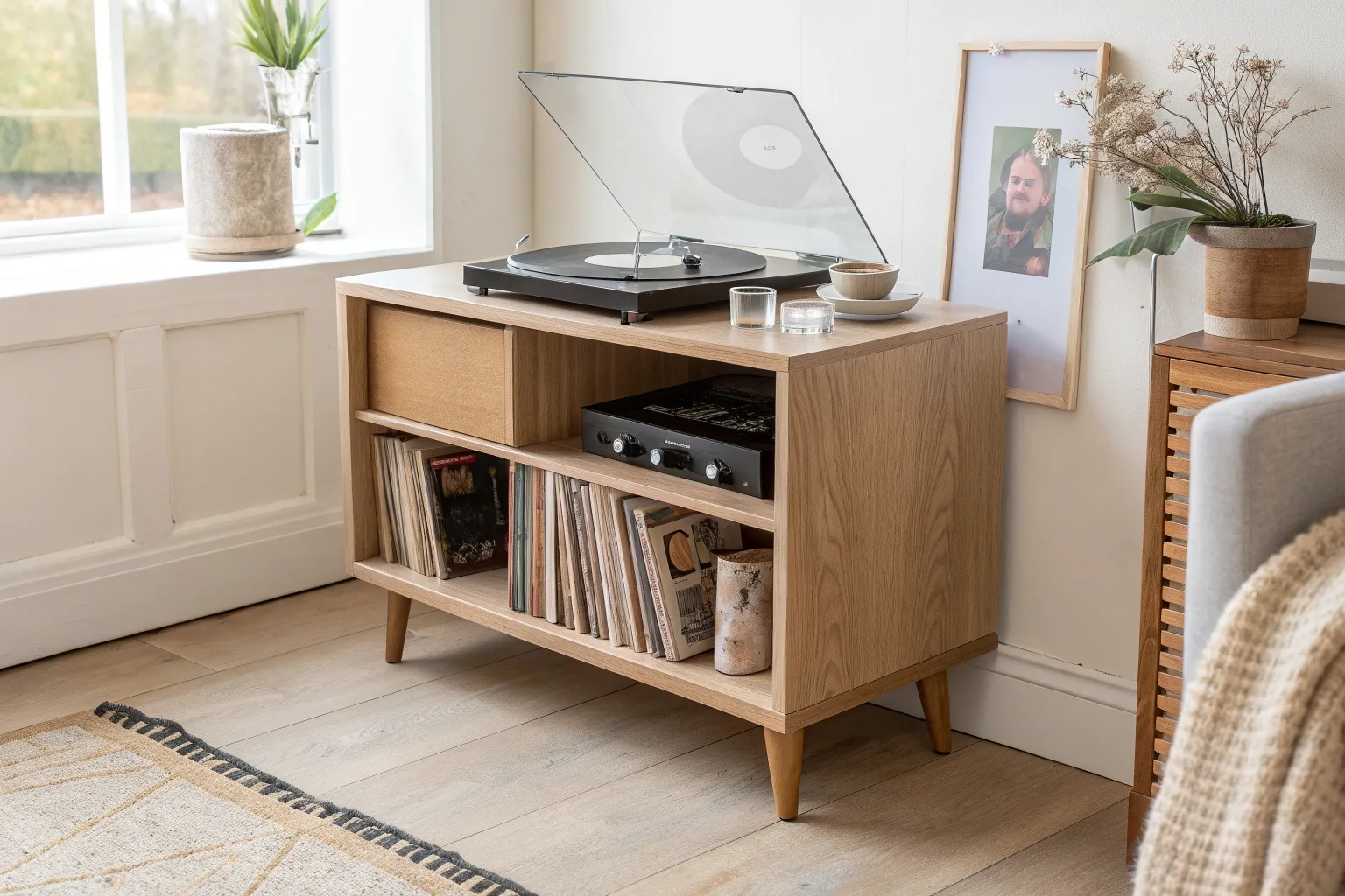 19+ Stylish Record Player Stand Ideas for Small Spaces