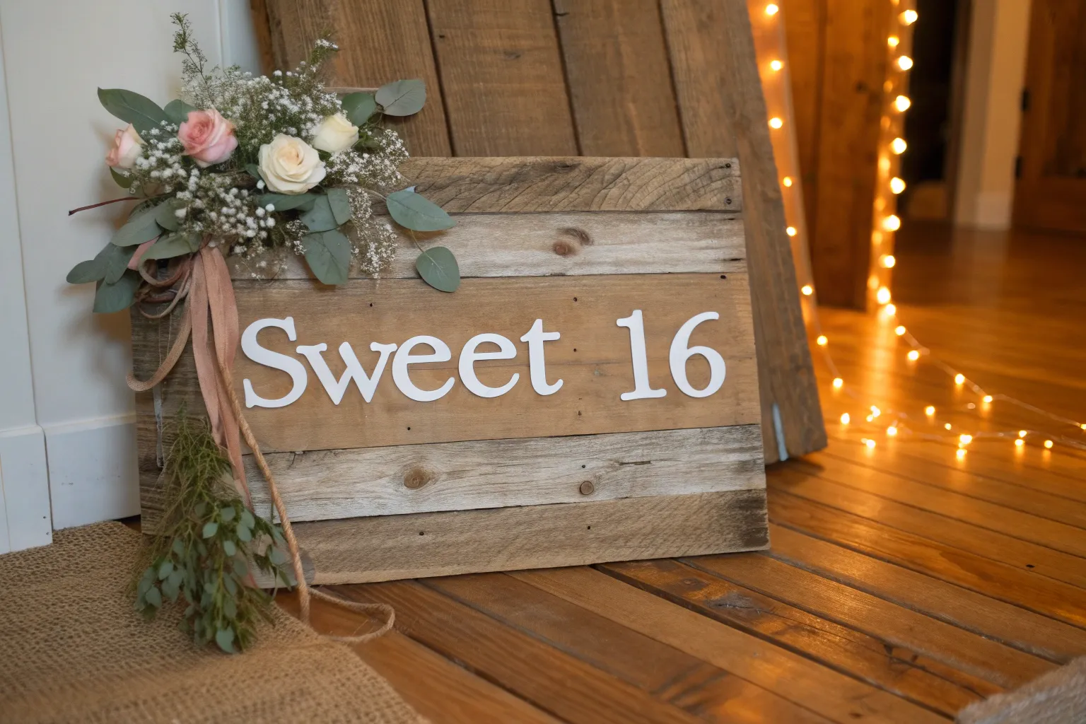 17+ Rustic Sweet 16 Ideas with DIY Wood Decor