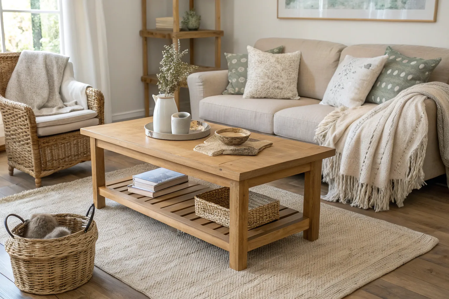 17+ Small Warm & Cozy Living Room Ideas with Natural Wood Touches