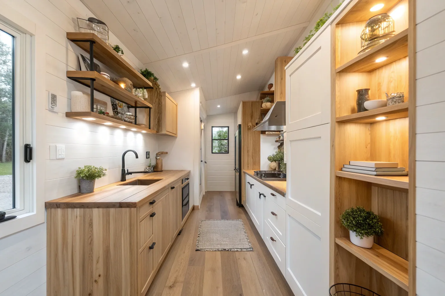 11+ Smart Tiny Home Kitchen Ideas with Warm Wood Details