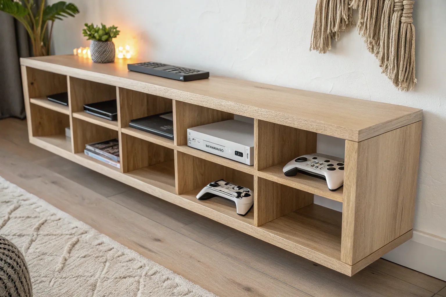 14+ Smart Video Game Console Shelf Ideas in Wood