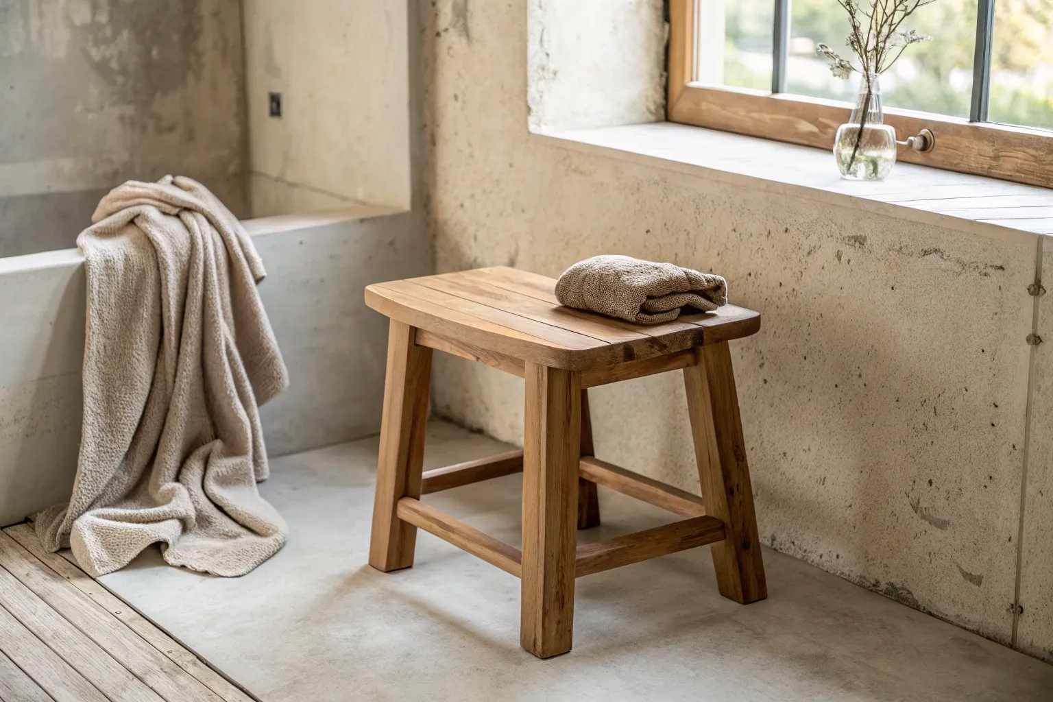 6+ Calm Wabi Sabi Bathroom Ideas with Warm Wood Accents