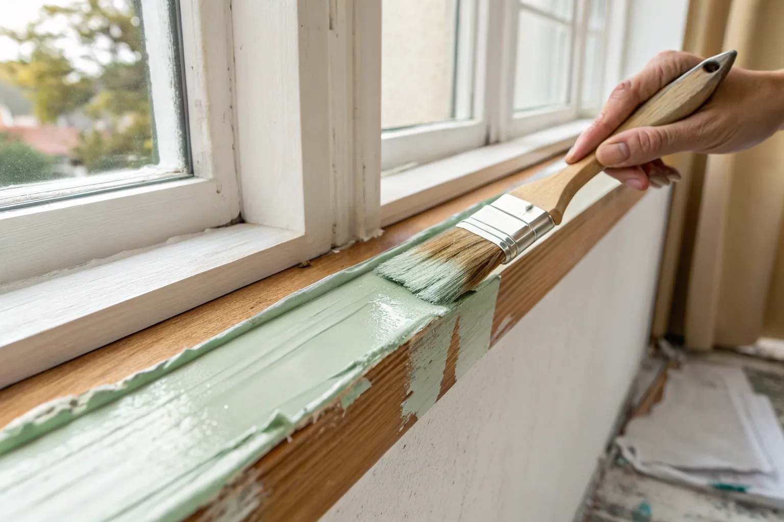 12+ Fresh Window Sill Paint Ideas to Brighten Wood Trim