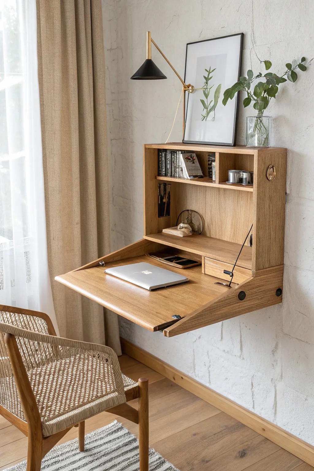 11+ Smart Wood Wall Desk Ideas for Small Spaces