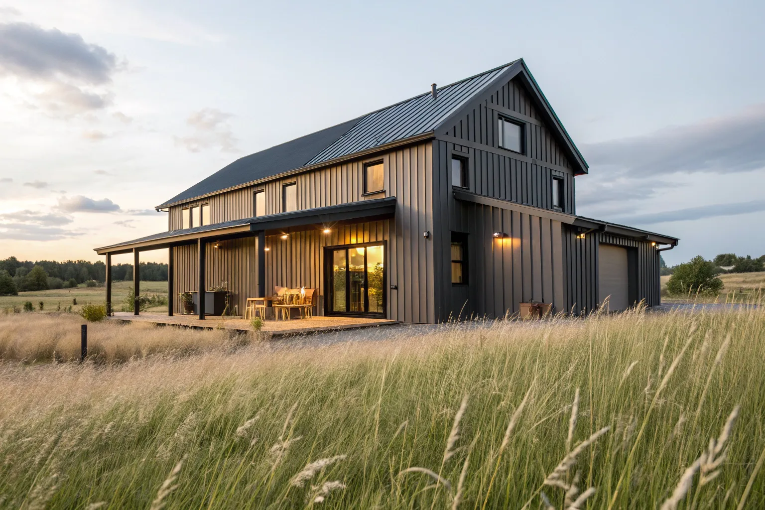 12+ Modern Barndominium Siding Ideas for Warm Wood Curb Appeal