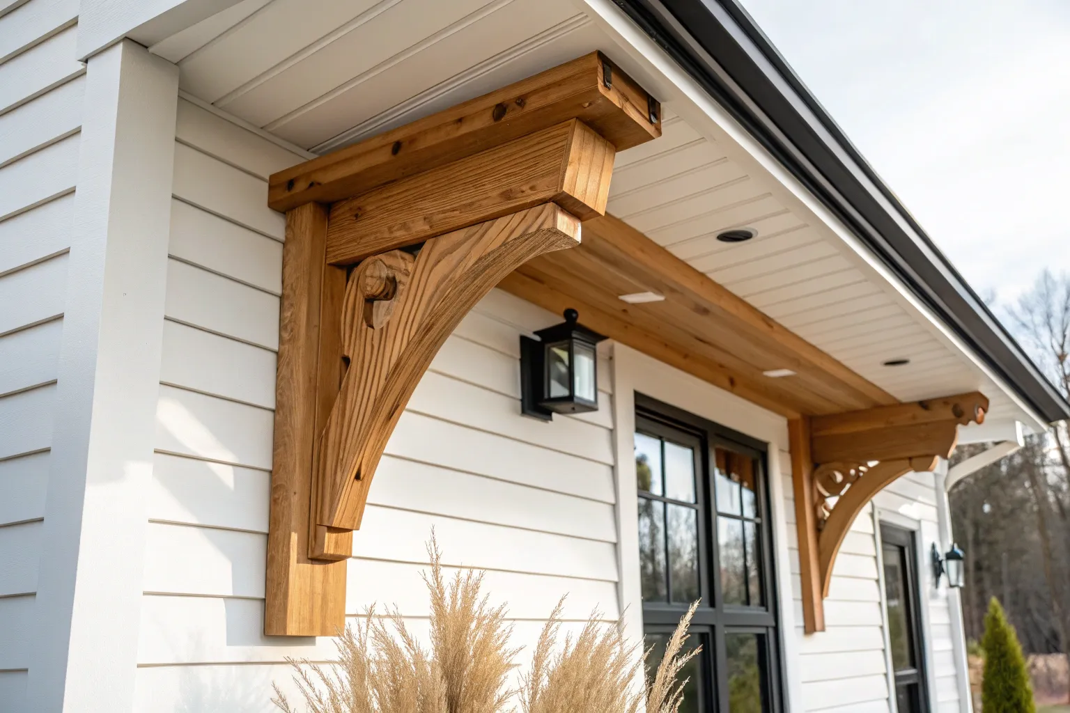 14+ Charming Corbels on House Ideas to Boost Curb Appeal