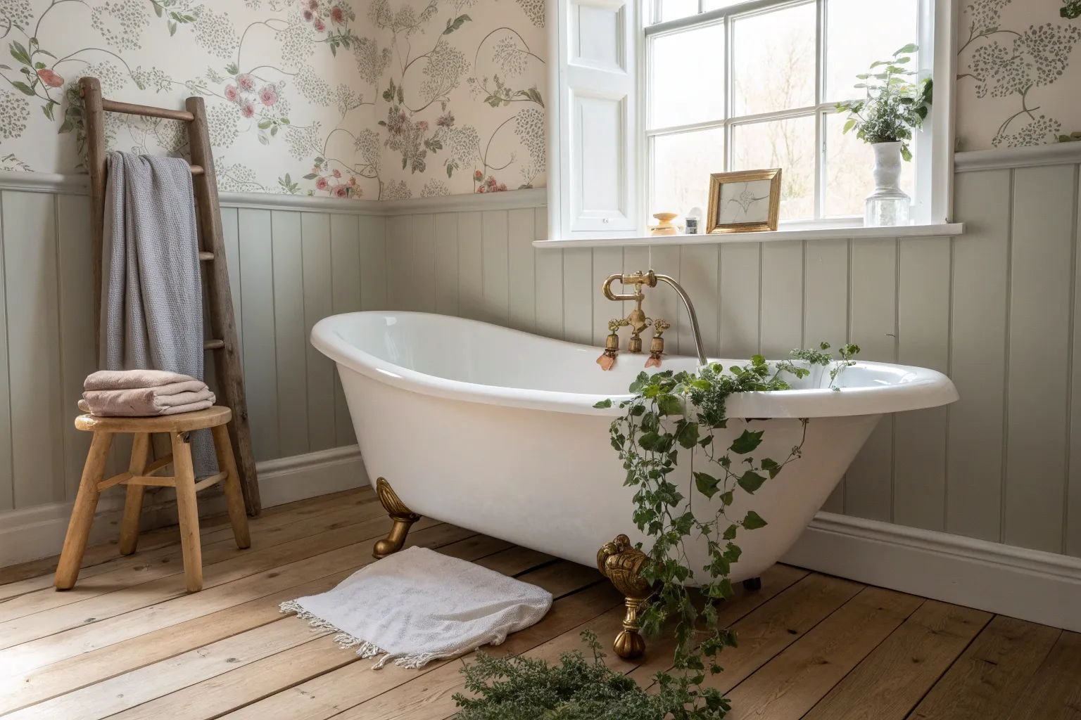 15+ Cozy Cottagecore Bathroom Ideas with Wood Accents