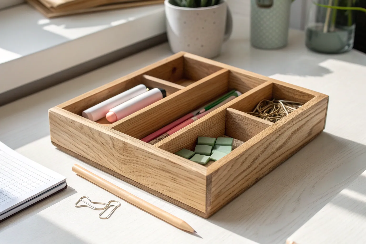 15+ Cute Desk Organization Ideas with Simple Wooden Touches
