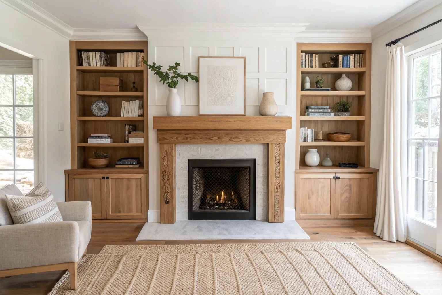 16+ Cozy Fireplace Furniture Ideas for a Warm Living Room
