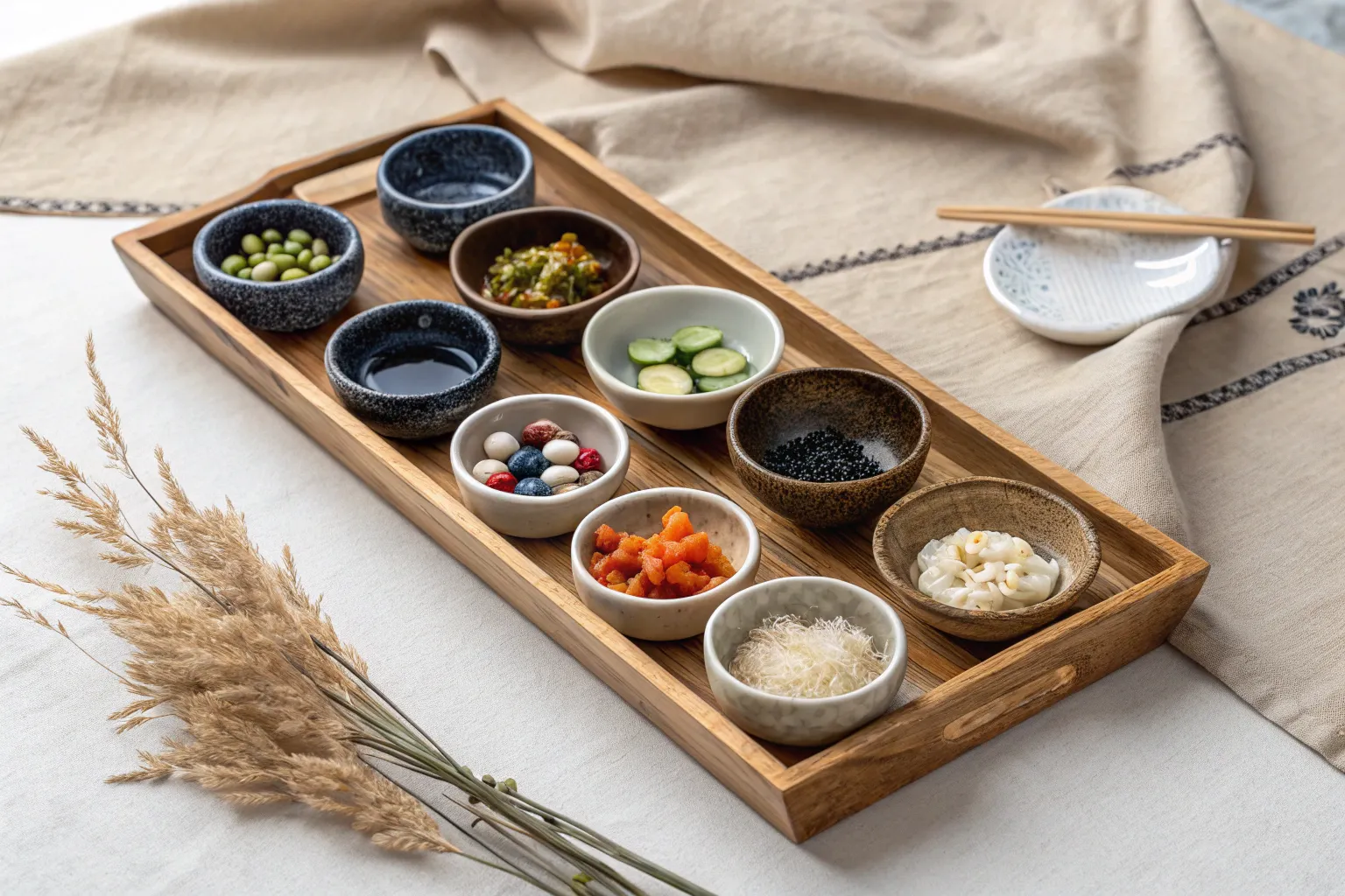 18+ Elegant Japanese Table Setting Ideas with Wood Accents