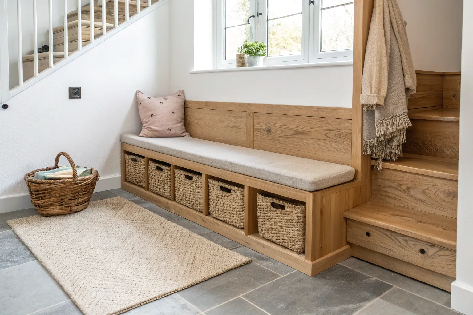 17+ Smart L-Shaped Mudroom Ideas with Warm Wood Details