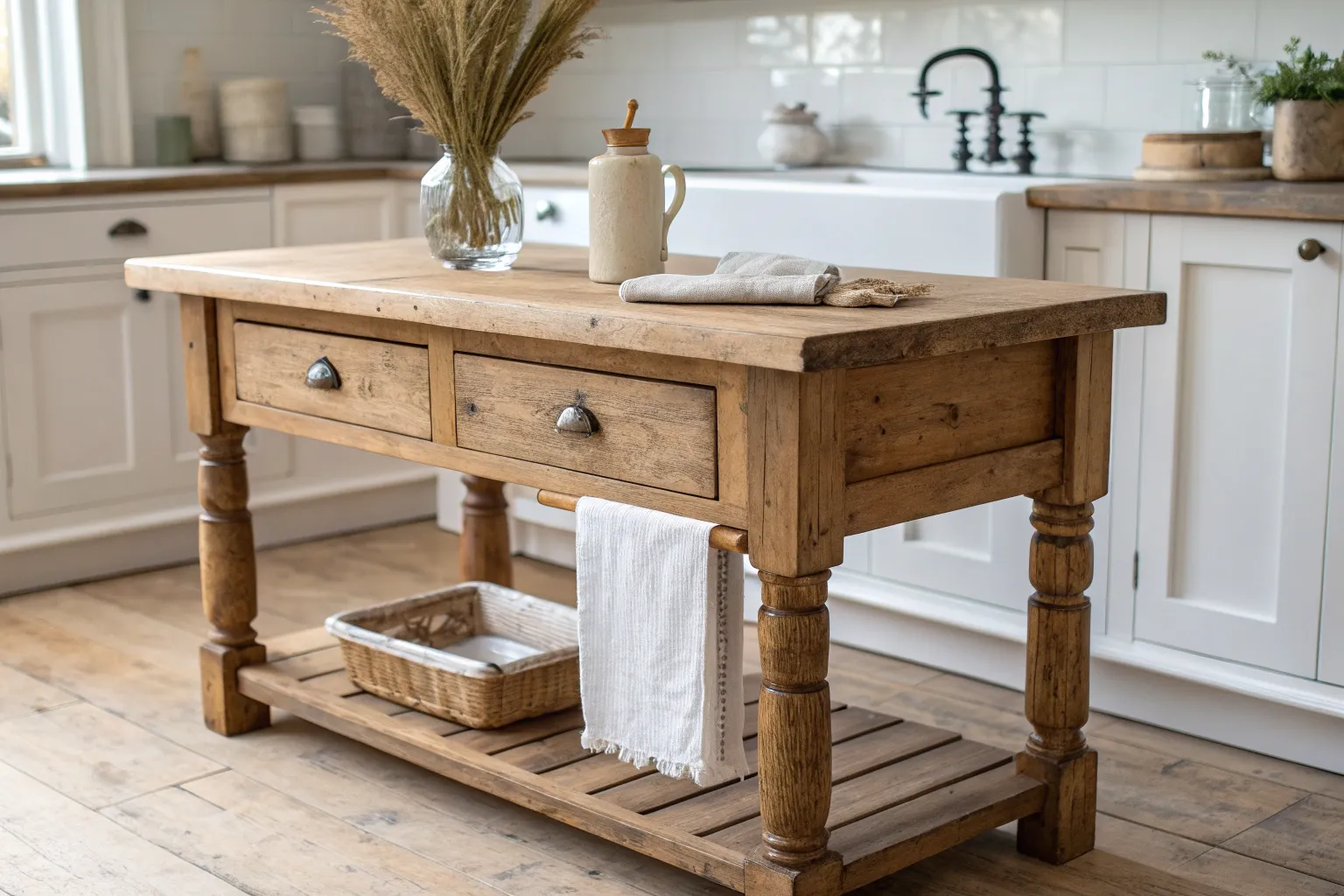 15+ Charming Old Farmhouse Kitchen Ideas with Warm Wood Details
