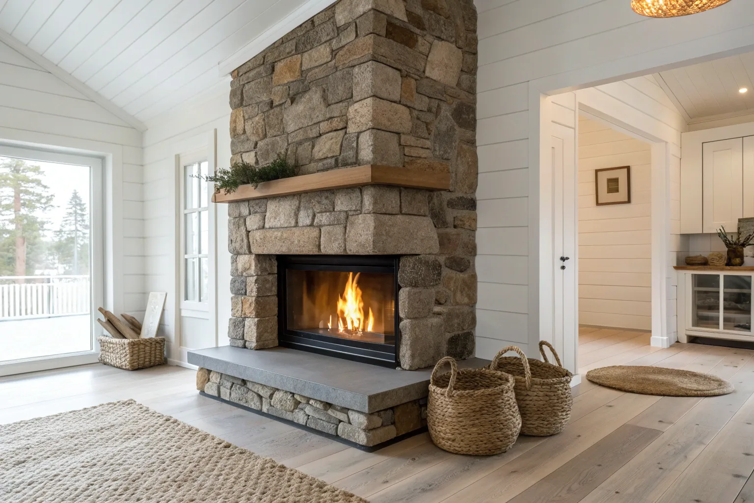 19+ Rustic Corner Fireplace Ideas for Cozy, Cabin-Style Rooms