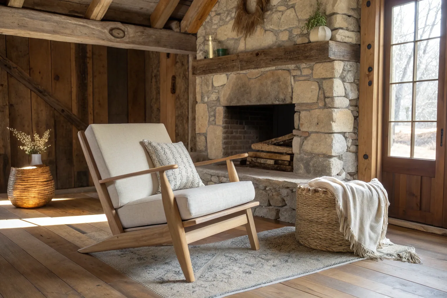 19+ Cozy Rustic Den Ideas with Warm Wood Accents