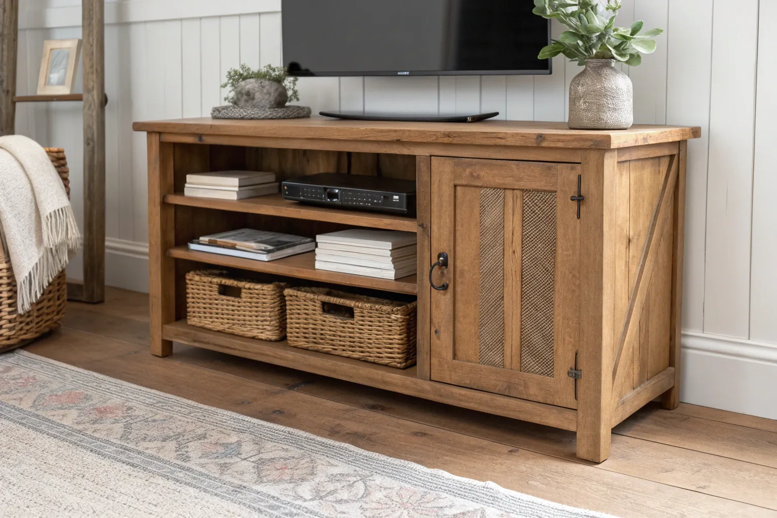 16+ Charming Rustic TV Stand Ideas for a Cozy Living Room