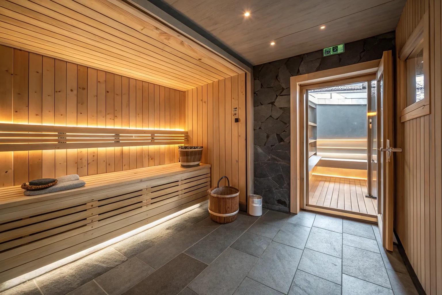 19+ Cozy Sauna Room Design Ideas with Warm Wood Details