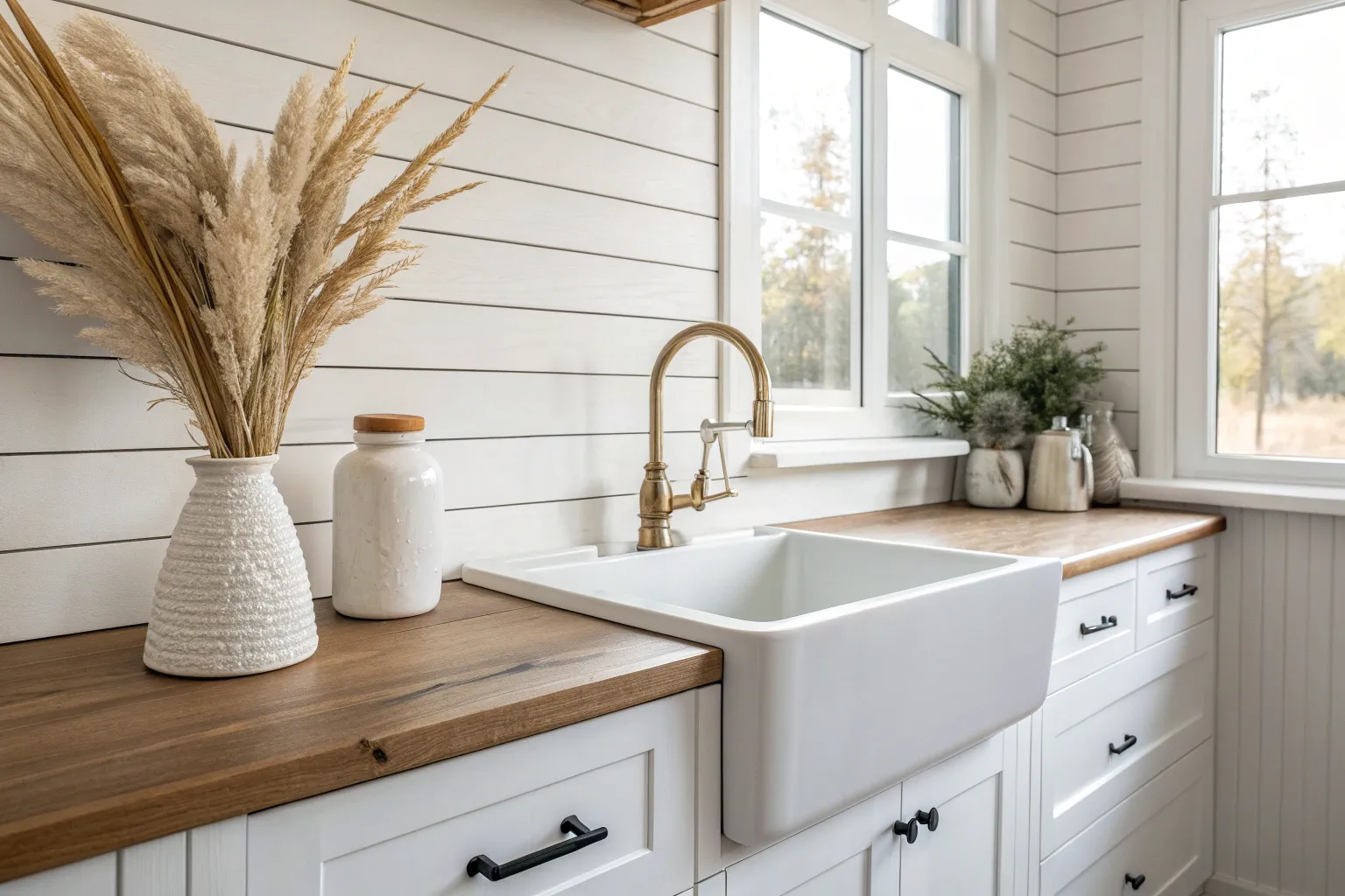 18+ Stylish Shiplap Backsplash Kitchen Ideas for a Cozy Look