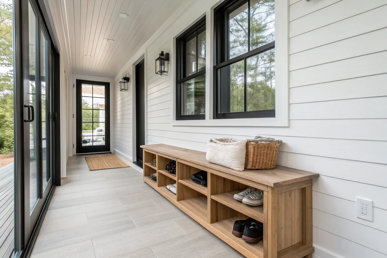 20+ Cozy Small Breezeway Ideas to Add Warm Wood Charm