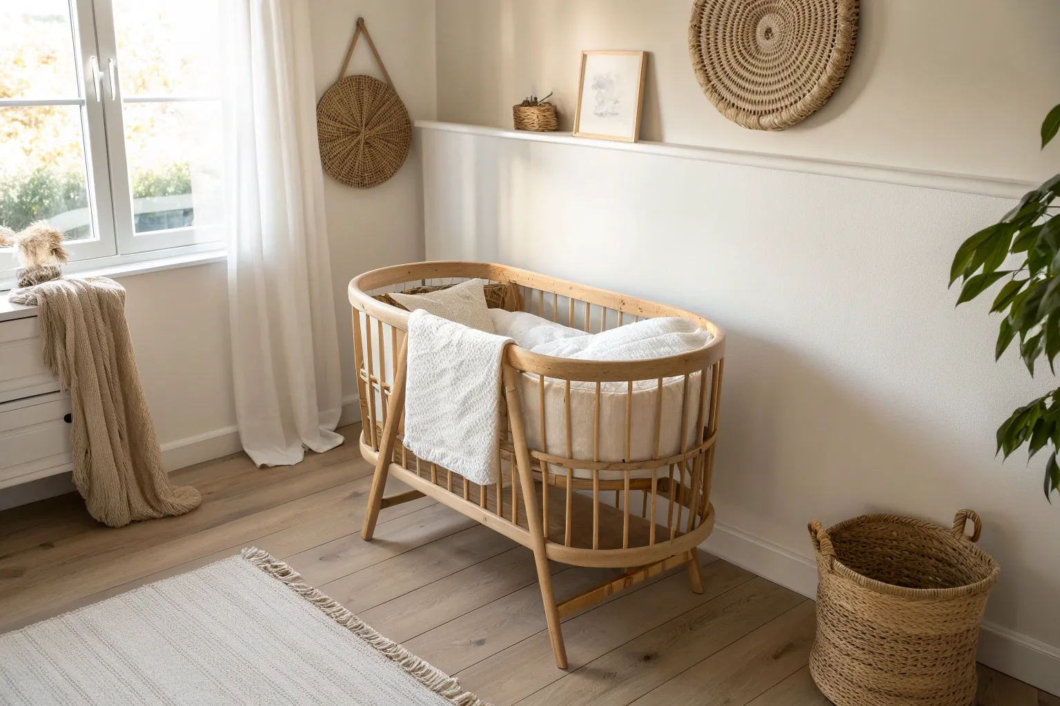17+ Smart Small Space Nursery Ideas with Warm Wood Touches