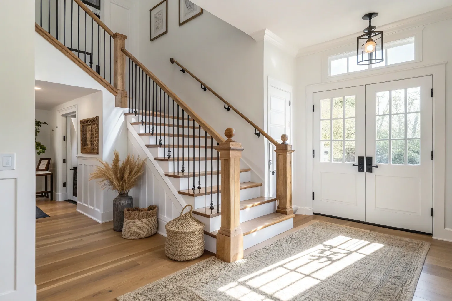 12+ Stylish Staircase Railing Ideas for a Warm Wood Home