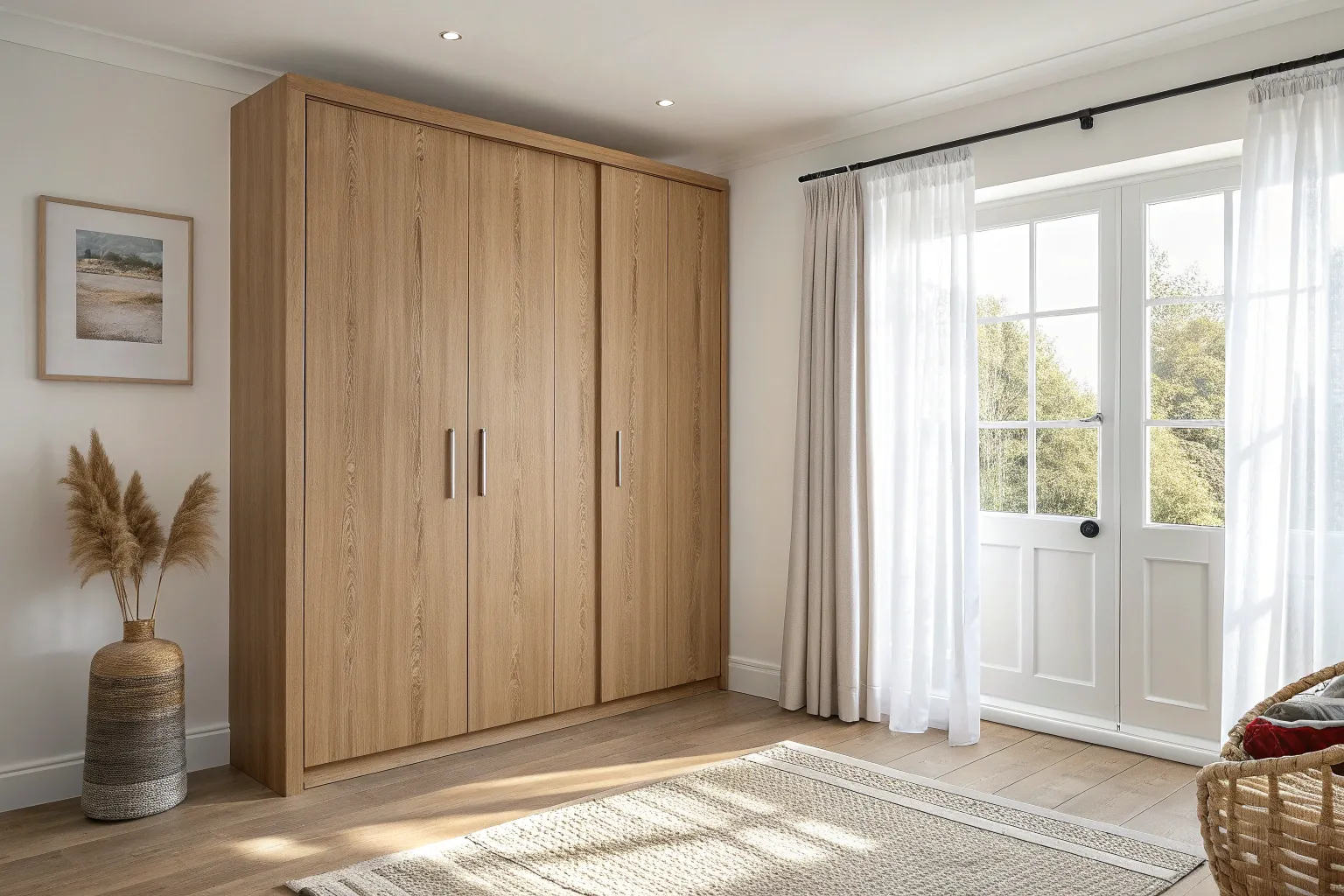 18+ Stylish Wardrobe Door Ideas for a Warm Wood Look